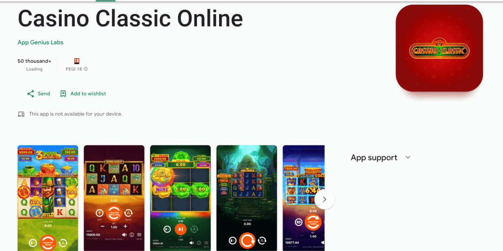 casino classic mobile