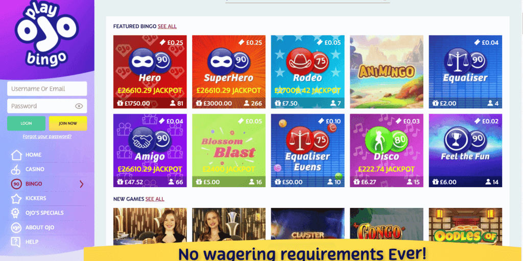 playojo bingo
