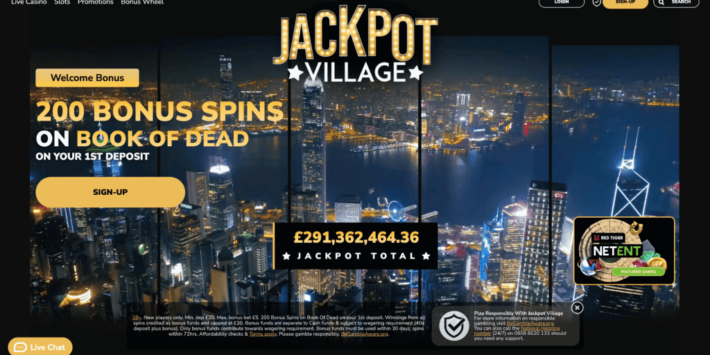 jackpot village free spins
