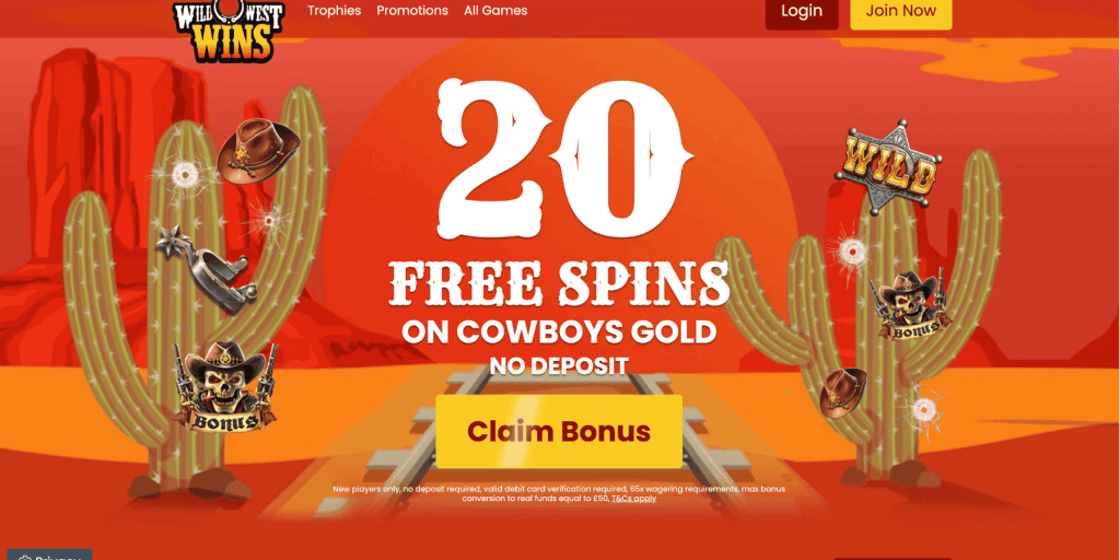 wild west wins no deposit bonus 20 free spins