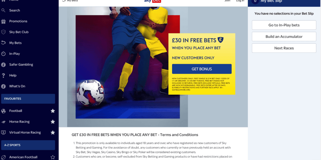 sky bet free bet offer