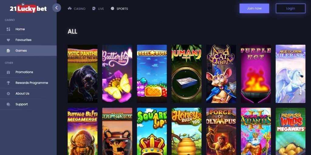 21luckybet casino games