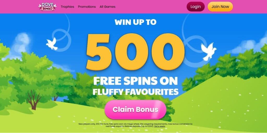 Dove Bingo Casino Free Spins