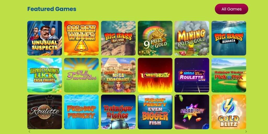 Dove Bingo Casino Games