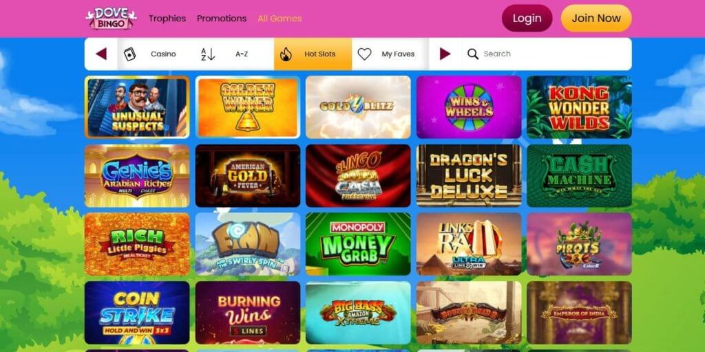 Dove Bingo Casino Hot Slots