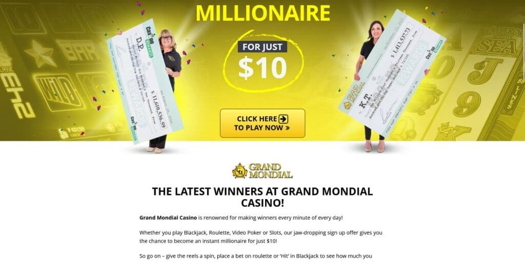 grand mondial casino latest winners