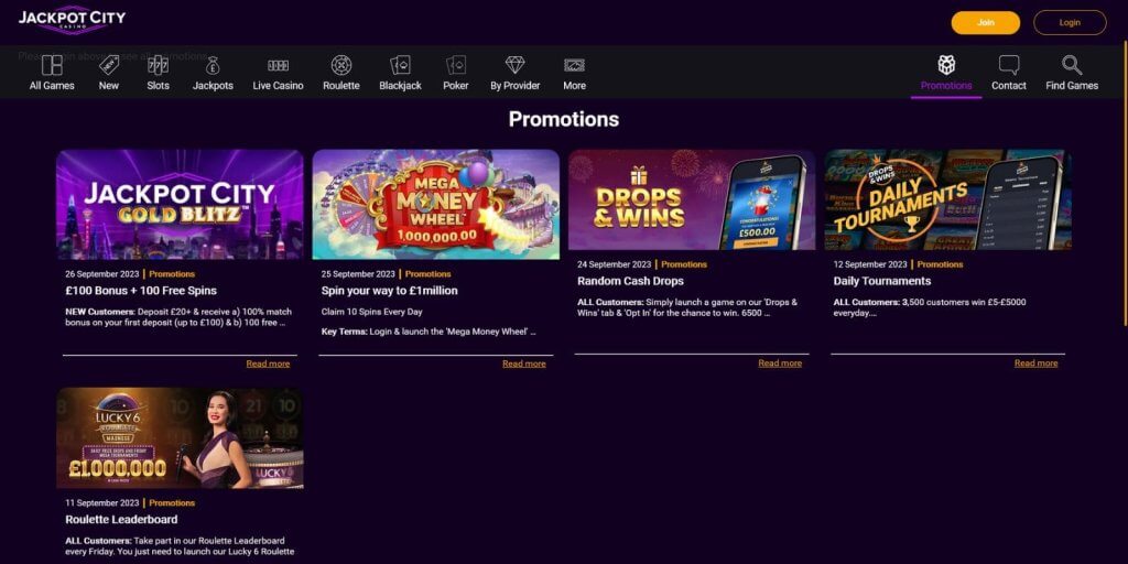 jackpotcity casino promotions
