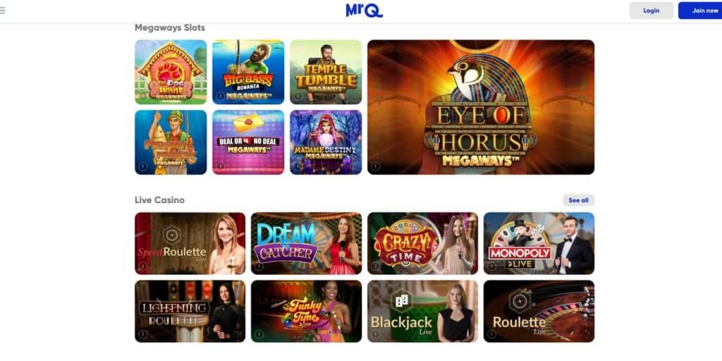 mrq casino online games