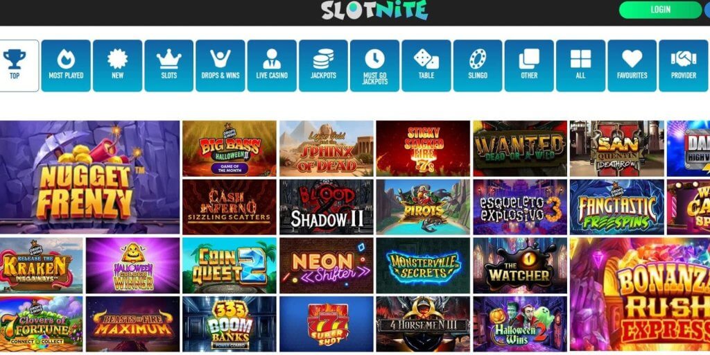 Slotnite Casino games