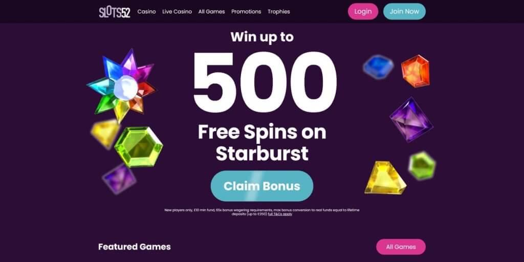 slots 52 casino claim free spins