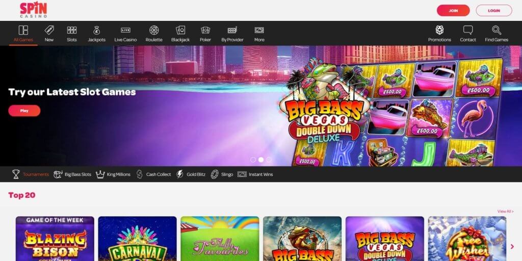 spin casino latest slot games